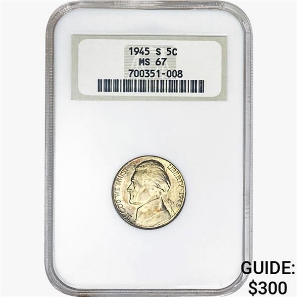1945-S Jefferson Nickel NGC MS67