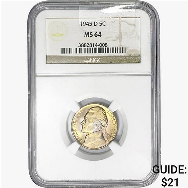 1945-D Jefferson Nickel NGC MS64