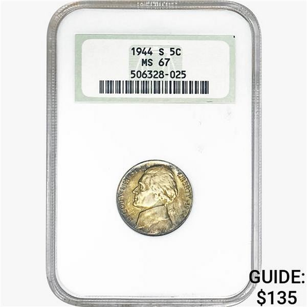 1944-S Jefferson Nickel NGC MS67