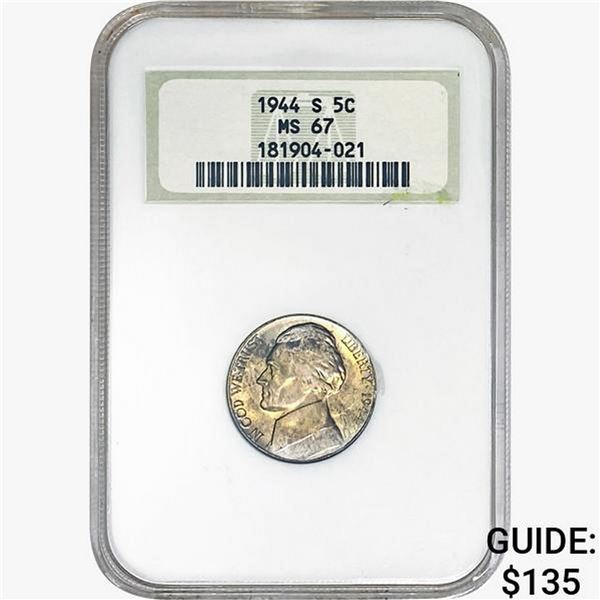 1944-S Jefferson Nickel NGC MS67