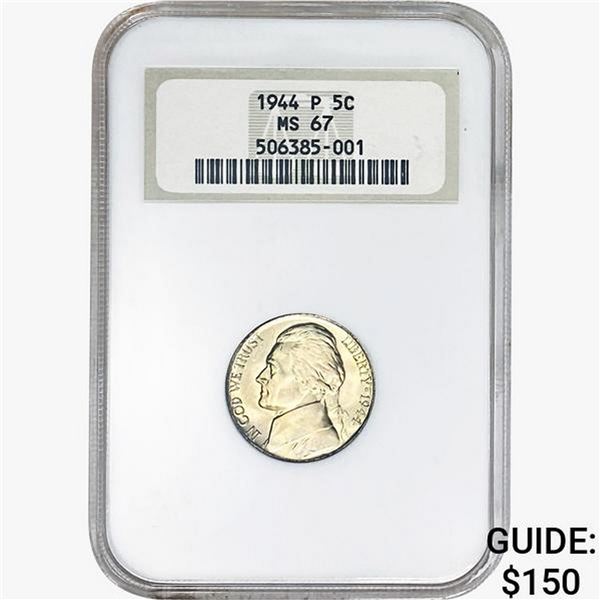 1944 Jefferson Nickel NGC MS67