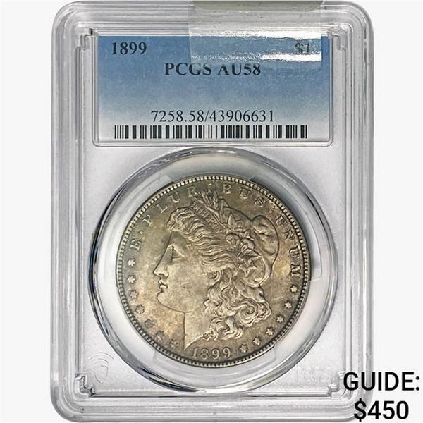 1899 Morgan Silver Dollar PCGS AU58