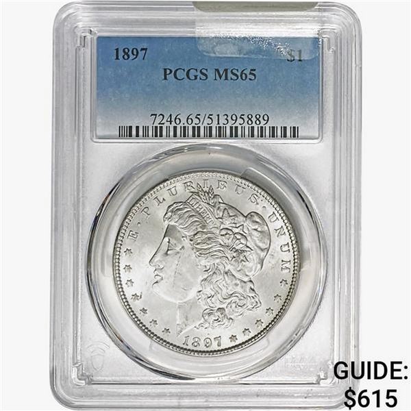1897 Morgan Silver Dollar PCGS MS65