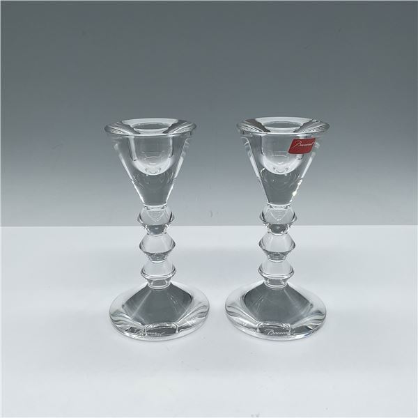 Pair of Baccarat Crystal Candleholders, Vega