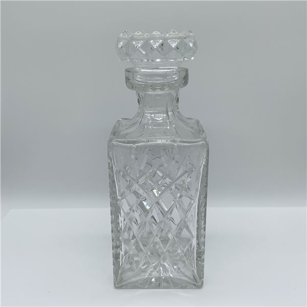 Cut Glass Crystal Decanter with Stopper
