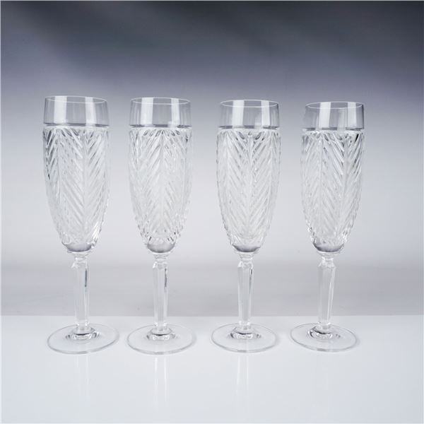 4pc Ralph Lauren Crystal Champagne Flute Set