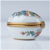 Image 1 : Limoges France Porcelain Hinged Trinket Box - Floral