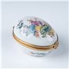Image 2 : Limoges France Porcelain Hinged Trinket Box - Floral
