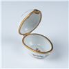 Image 3 : Limoges France Porcelain Hinged Trinket Box - Floral