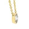 Image 4 : NEW 14k Yellow Gold .60 ctw Round Bezel Diamond Solitaire Pendant Adjustable Cha