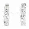 Image 1 : NEW Classic 14k White Gold 1.23 ctw 10 Round Diamond 15.7mm Huggies Hoop Earring