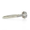 Image 5 : Antique Edwardian French 18k White Gold & Platinum Round Diamond Engagement Ring