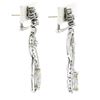 Image 3 : Vintage 14k White Gold 4 ctw Marquise Diamond Long Infinity Drop Dangle Earrings