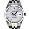 Image 1 : Rolex Mens Stainless Steel 36MM Silver Index Datejust Wristwatch
