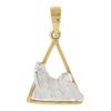 Image 1 : Estate Solid 14K Two Tone Gold Detailed Textured Silky Terrier Charm Pendant