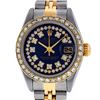 Image 1 : Rolex Ladies Two Tone Sapphire Quickset Blue String Diamond Datejust Wristwatch