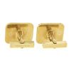 Image 5 : Vintage Tiffany & Co. Mens 18k Two Tone Gold Woven Textured Platter Cuff Links