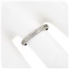 Image 3 : Vintage Palladium 2.45mm Pinched Grooved Eternity Stackable Wedding Band Ring