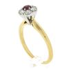 Image 1 : Vintage Jabel 18k Gold 0.40 ctw Round Brilliant Red Ruby w/ Diamond Halo Ring
