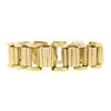 Image 4 : Vintage Retro 14K Yellow Gold 7.25" 20mm Wide Fluted & Grooved Link Bracelet
