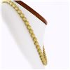 Image 2 : Italian Solid 18k Yellow Gold 16" 6mm Brushed Finish Fancy Ball Bead Necklace