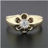 Image 2 : Antique Victorian 14k Yellow Gold Men's 0.57 ctw Old European Diamond Belcher Ri