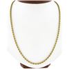 Unisex 14K Yellow Gold 20.5" Long 3mm Polished Solid Rope Chain Necklace 17.03g