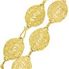 Image 5 : 18K Yellow Gold Free Form Textured Swirl Link Long 34" Statement Chain Necklace