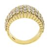 Image 8 : 14k Yellow Gold 2 ctw Prong Set Round Brilliant Diamond Wide Dome Cigar Band Rin