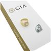 Image 1 : Men's Ribbed 14K Gold 1.91 ctw GIA Princess Cut Diamond Solitaire & Halo Ring