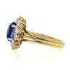Image 7 : 18K Gold 2.95 ctw GIA Burma No Heat Oval Blue Sapphire Diamond Halo Cocktail Rin