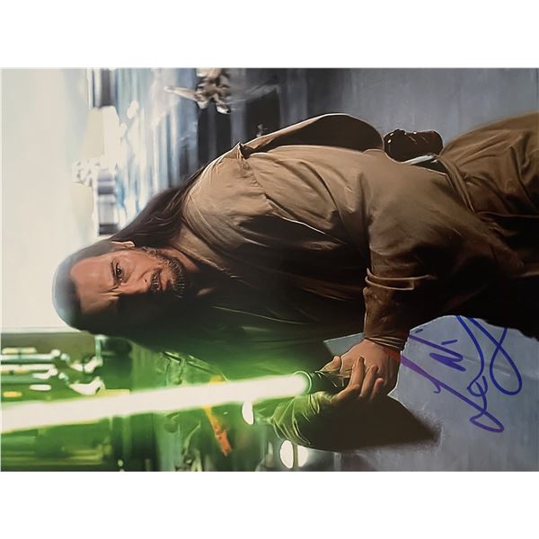 Star Wars Liam Neeson signed movie photo. 8x10 inches