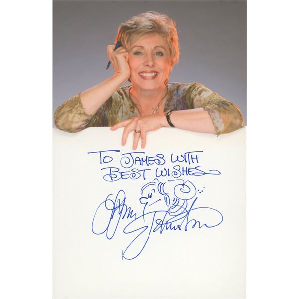 Lynn Johnston signed note