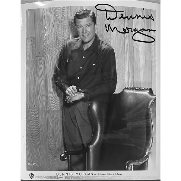 Dennis Morgan signed phot