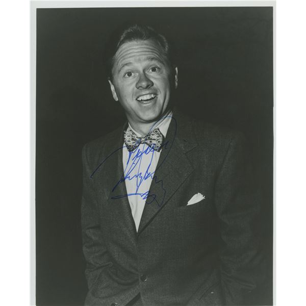 Mickey Rooney signed photo. GFA Authenticated