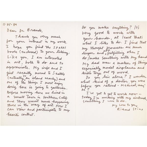 Richard Stine signed card