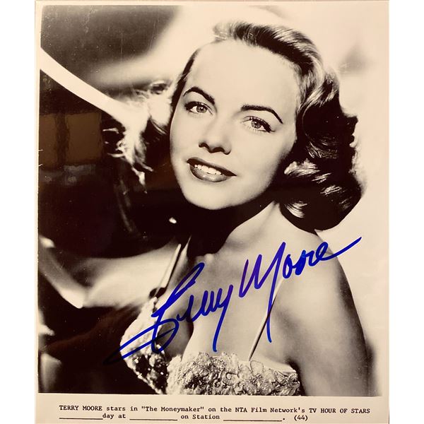 Terry Moore signed "The Moneymaker" movie photo