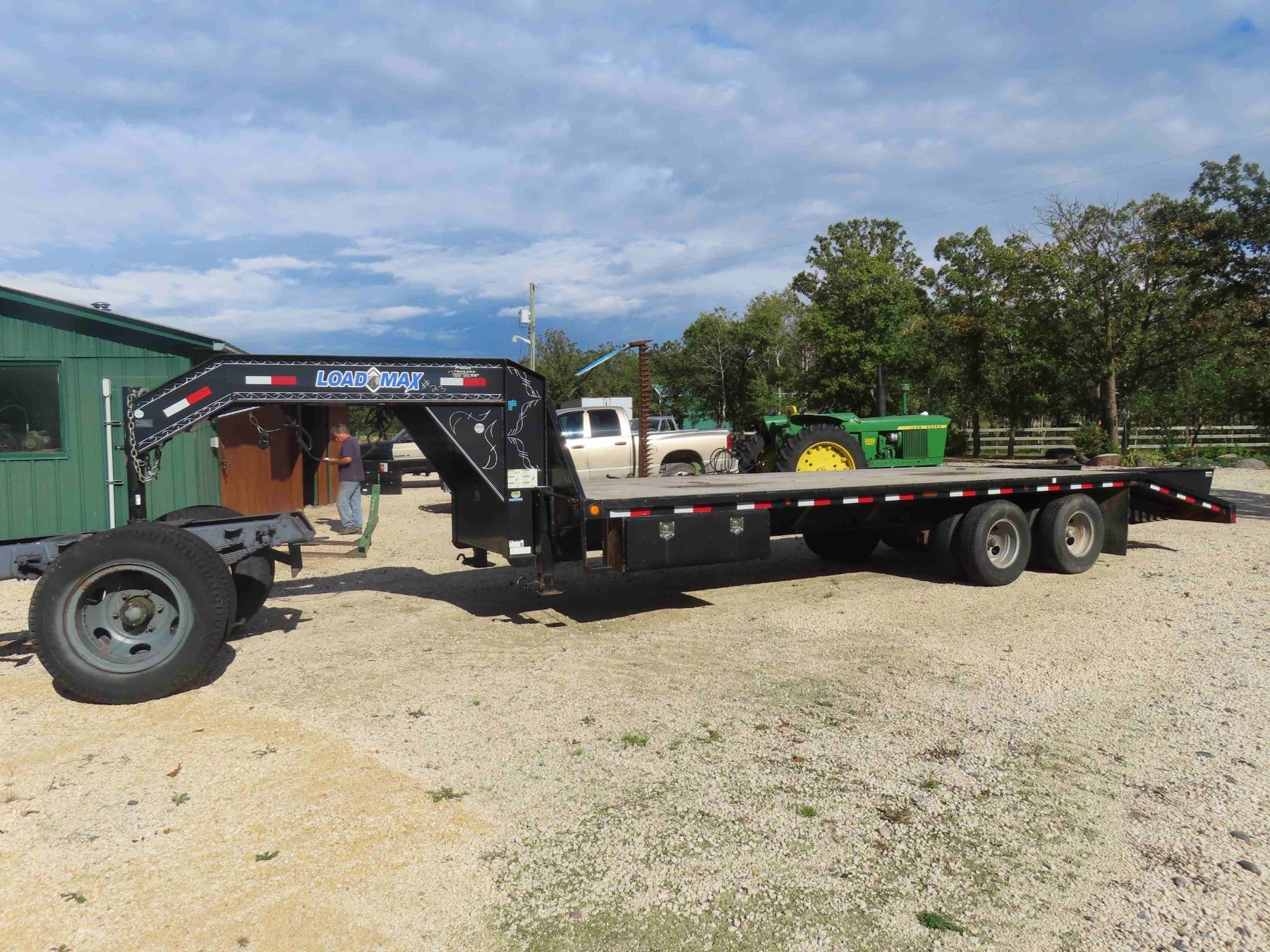 2012 Load Max Gooseneck Flat Deck Trailer 20ft Deck + 6ft Beaver Tail ...