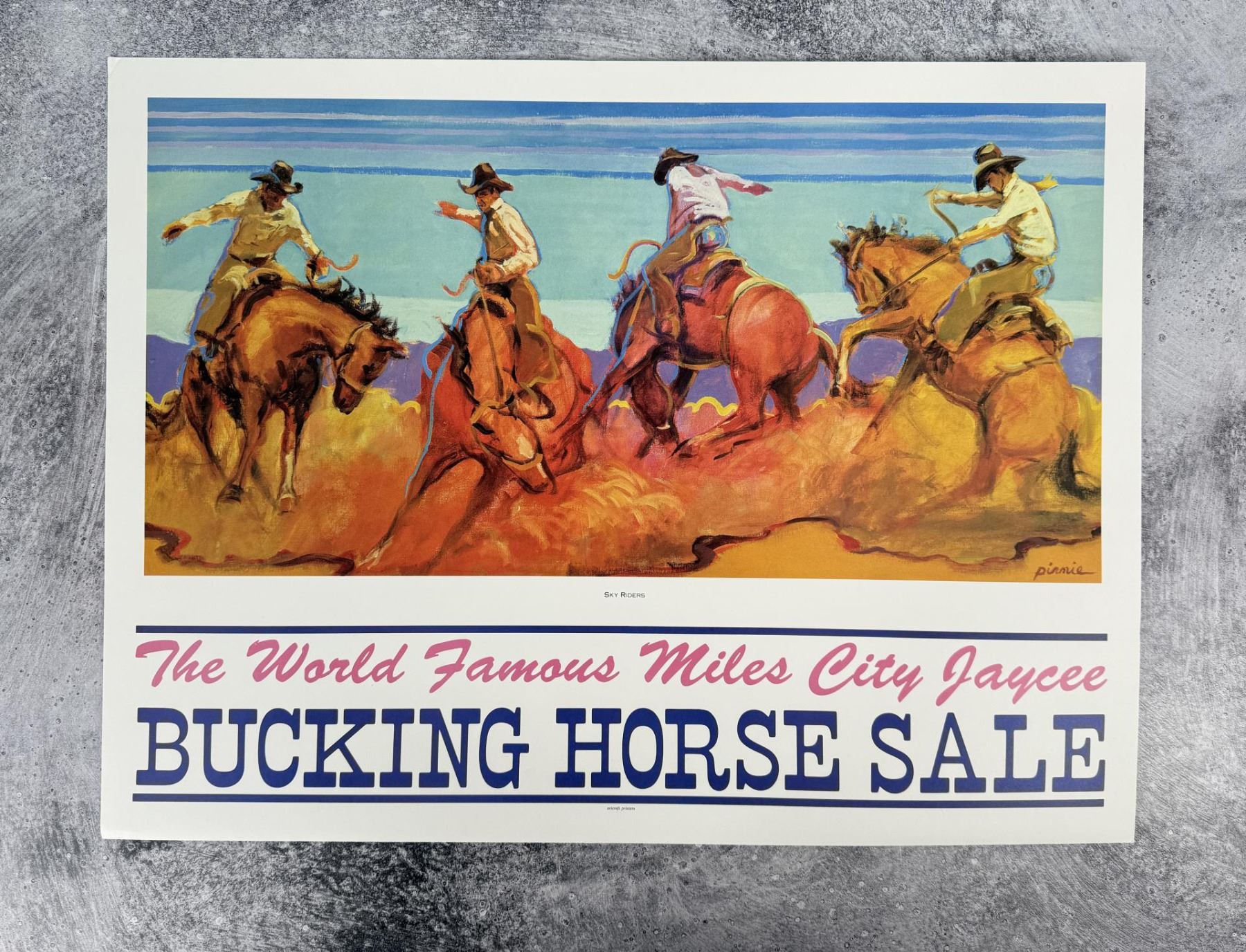 Larry Pirnie Sky Riders Miles City Montana Poster