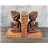 Image 1 : Mexican Carved Wood Aztec Bookends