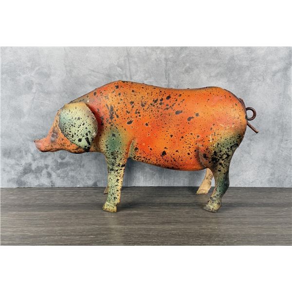 Metal Garden Pig