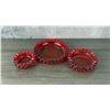 Image 3 : Cadmium Fenton Ruby Red Hobnail Ashtrays
