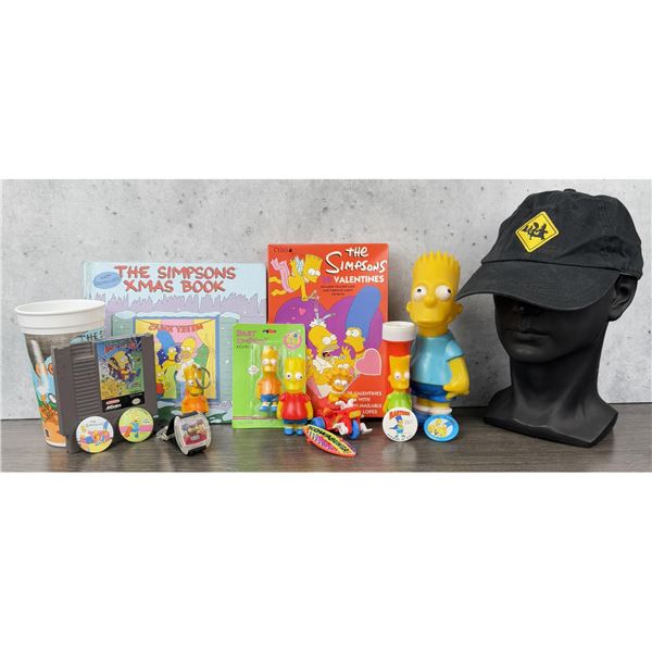 Collection of Simpsons Toys and Video Game