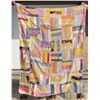 Image 1 : Antique Folk Art Hand Stitched Crazy Quilt