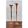 Image 2 : Hessel Studios Hammered Copper Candlesticks