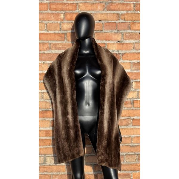 Curtis Stewart Sheared Beaver Fur Stole Wrap