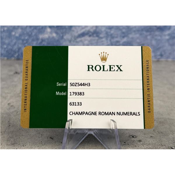 Rolex Watch Warranty Guarantee Card 179383