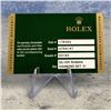 Image 1 : Rolex Watch Warranty Guarantee Card 178343