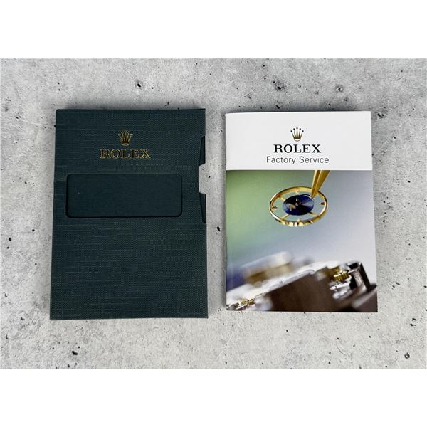 Rolex Watch Factory Service Warranty Booklet