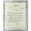 Image 1 : Rolex Watch Dealer Warranty Booklet Letter